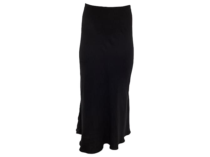The row Gonna Midi Svasata Row in Viscosa Nera Nero