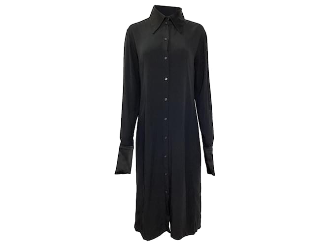 Camicia midi con bottoni Acne Studios in acetato nero