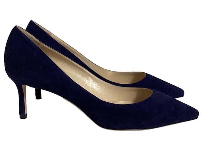 Pumps Romy Jimmy Choo in suede blu navy