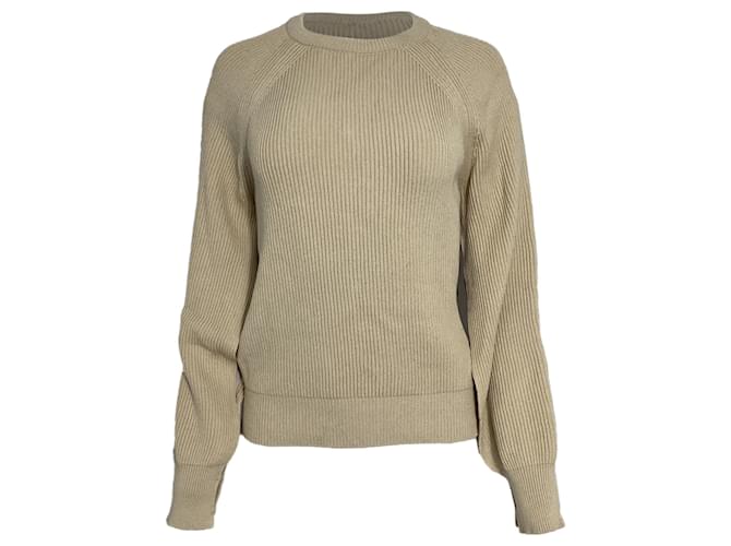 Maglione a collo rotondo Max Mara in cotone beige