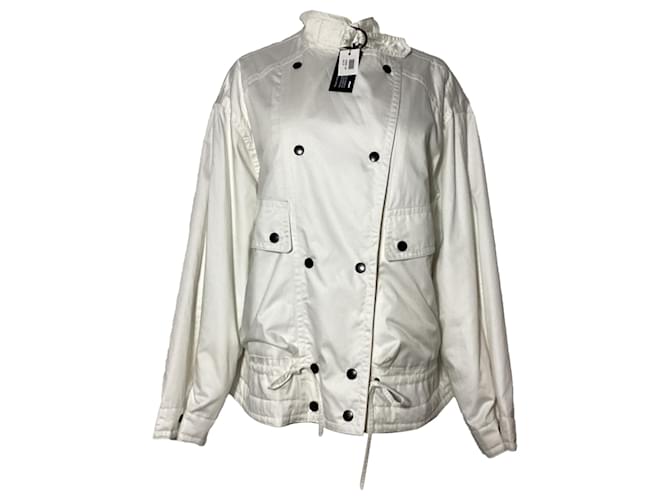 Giacca Fadili Isabel Marant in cotone bianco Crudo