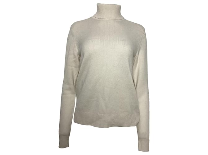 Maglione a collo alto Theory in cashmere avorio Bianco Crudo