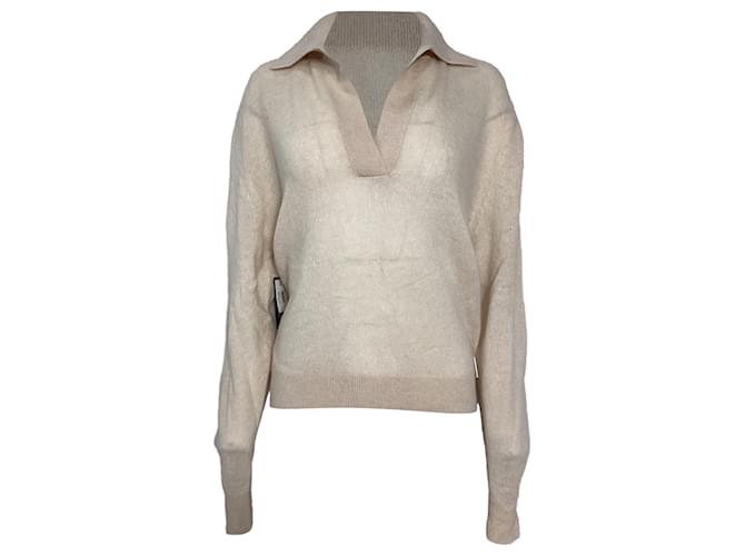 Khaite Jo Maglione in Cashmere Crema Bianco Crudo