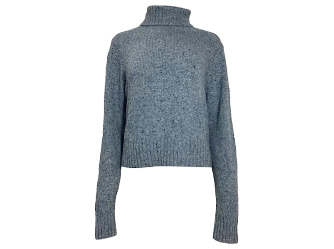 Maglione a collo alto Re/Done in lana riciclata azzurro chiaro Blu Blu chiaro