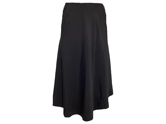 Gonna midi asimmetrica Theory in cotone nero