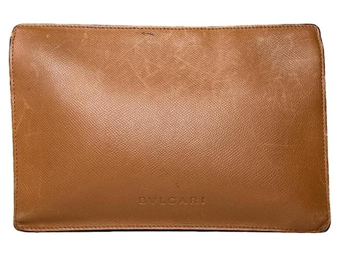 Bulgari Clutch in pelle marrone Serpenti di Bvlgari