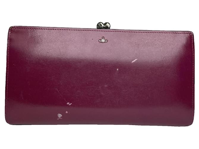 Portafoglio in pelle bordeaux Vivienne Westwood Bordò