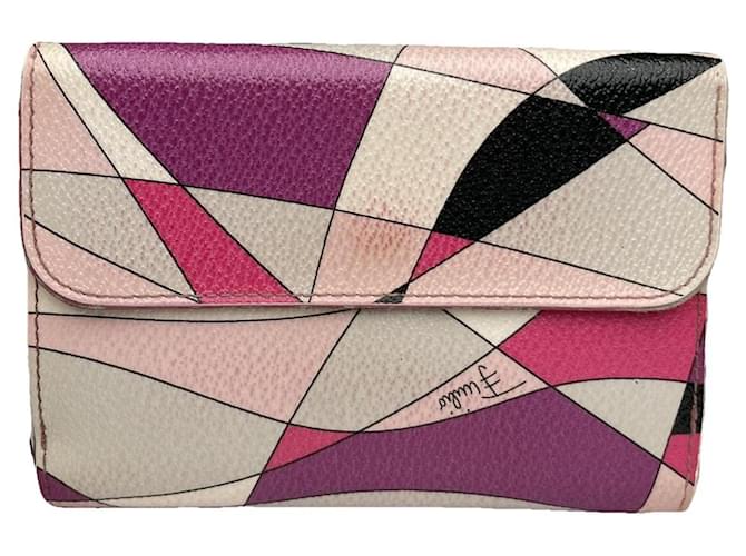 Portafoglio in pelle multicolore Emilio Pucci