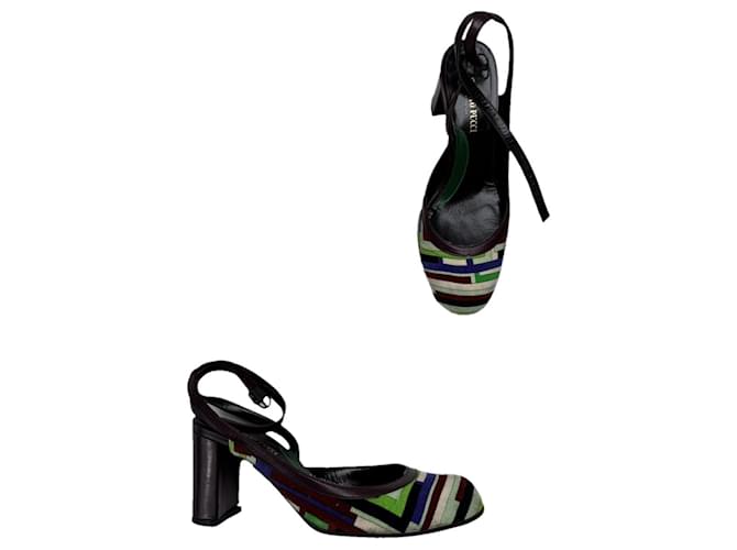 Tacco in Pelle Multicolore Emilio Pucci