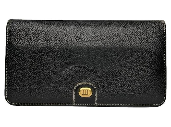 Borsa in pelle verniciata nera Alfred Dunhill Nero