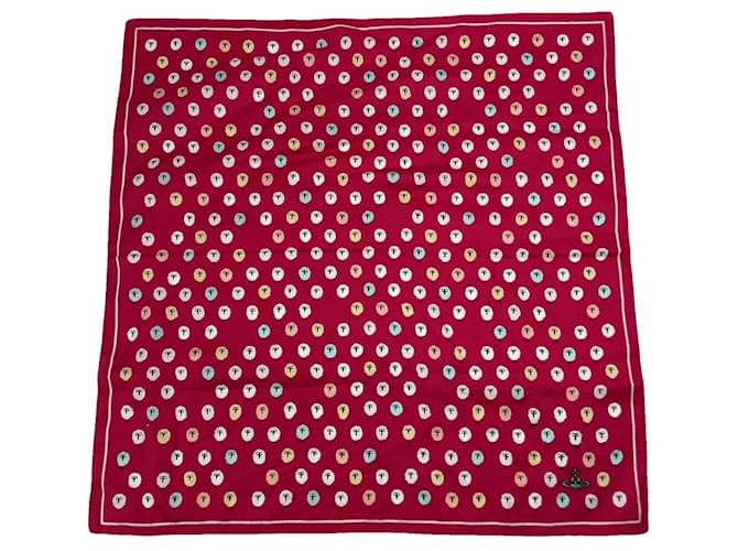 Sciarpa di seta rossa Vivienne Westwood Rosso