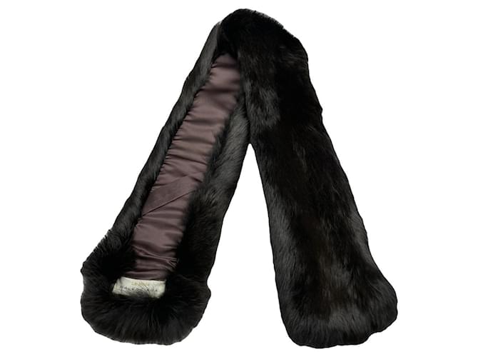 Sciarpa in pelliccia nera Balenciaga Nero