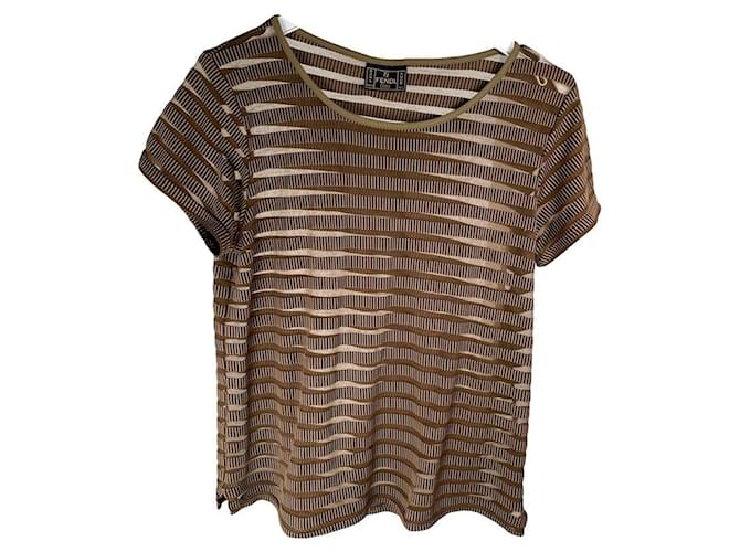 Top in poliestere marrone Fendi
