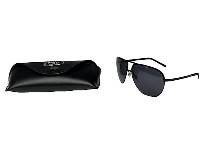 Occhiali da sole in metallo nero Jil Sander