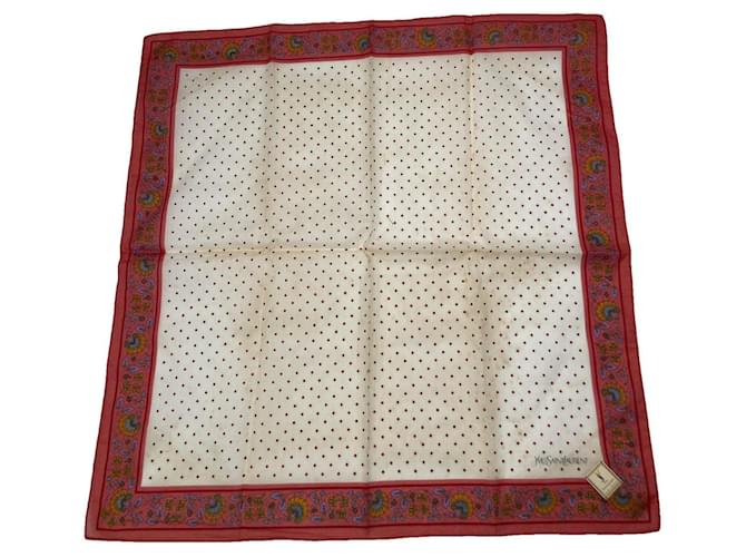 Sciarpa di seta rossa Yves Saint Laurent Rosso