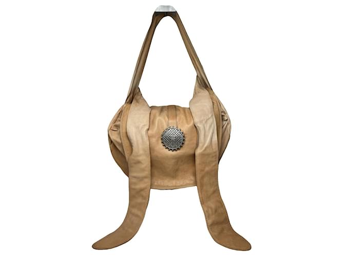 Borsa a mano in pelle marrone Givenchy Nightingale