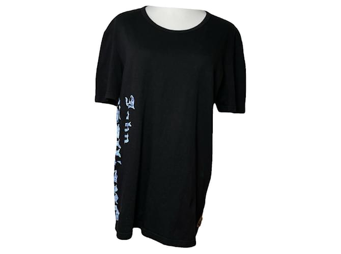 Top in cotone nero John Galliano