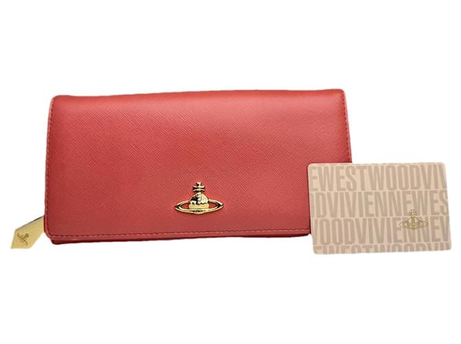 Portafoglio in pelle rossa Vivienne Westwood Rosso