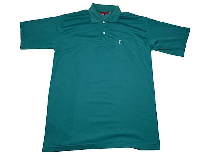 Polo in poliestere verde Yves Saint Laurent