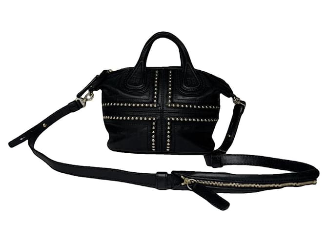 Borsa a mano in pelle nera Givenchy Nightingale Nero