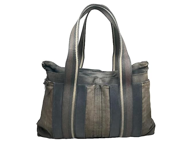 Borsa a mano in poliestere marrone Hermès Troca