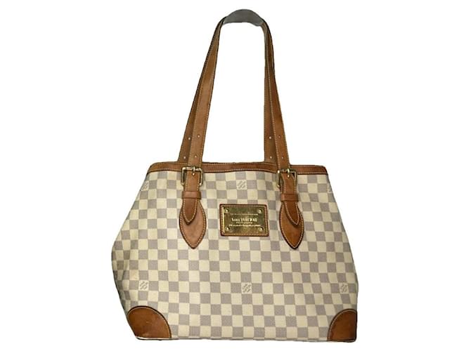 Borsa a mano in pelle bianca Louis Vuitton Hampstead Bianco
