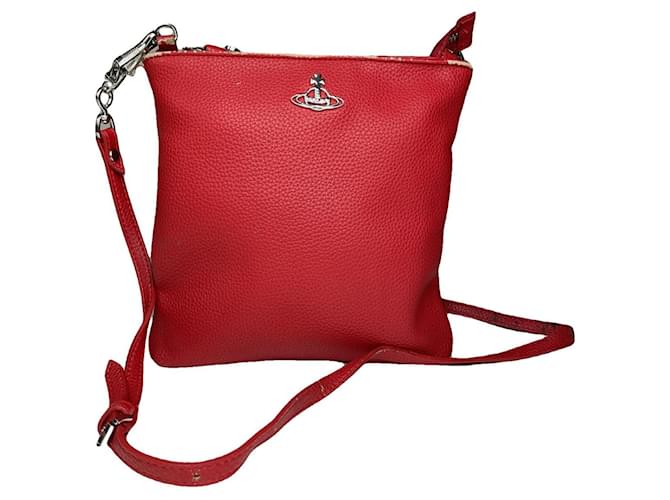 Borsa in pelle rossa Vivienne Westwood Rosso