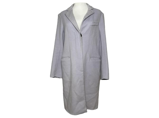 Cappotto trench in lana grigia Giorgio Armani Grigio