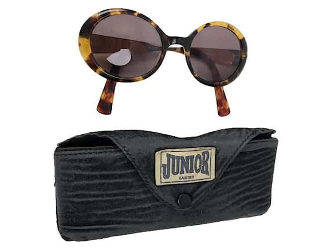 Occhiali da sole in metallo marrone Jean Paul Gaultier