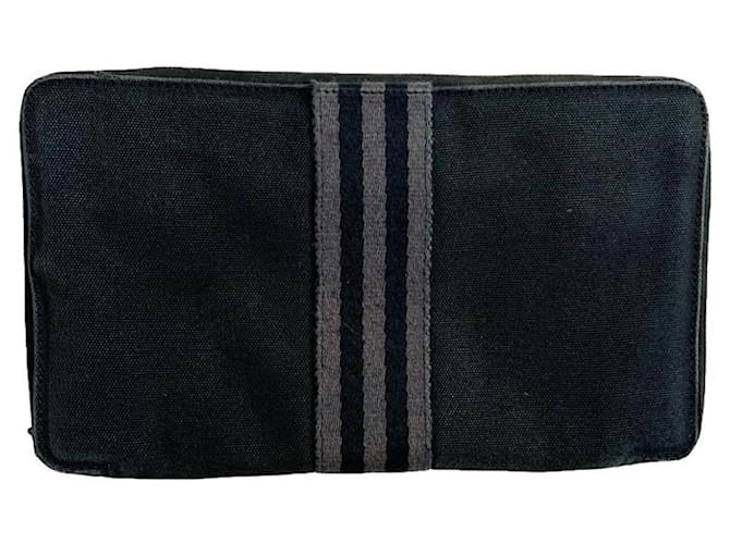 Clutch in cotone nero Hermès