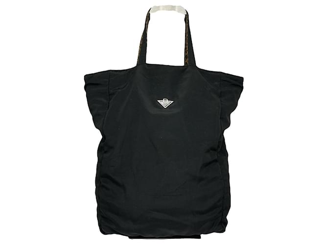 Borsa a mano in poliestere nero Bottega Veneta Campana