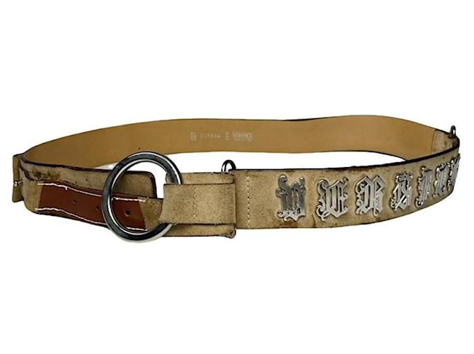 Cintura in pelle beige Versace