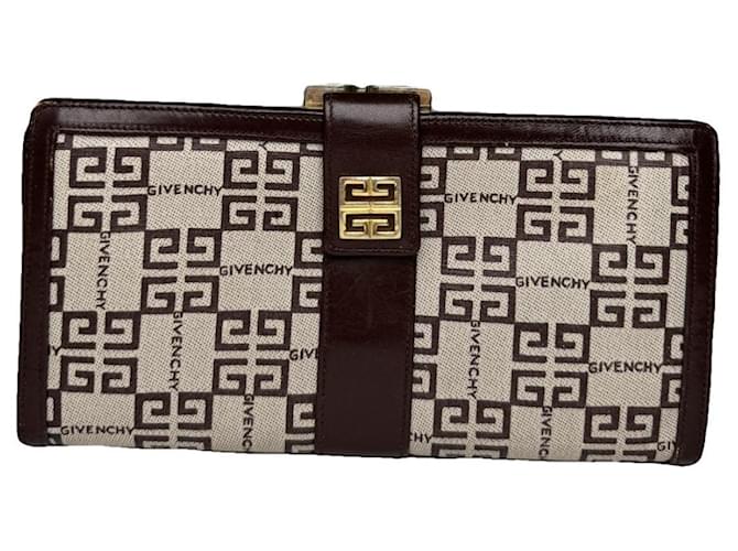 Portafoglio in pelle grigia Givenchy GV3 Grigio