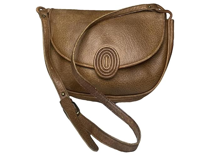 Borsa a tracolla Saint Laurent Y studs in pelle marrone