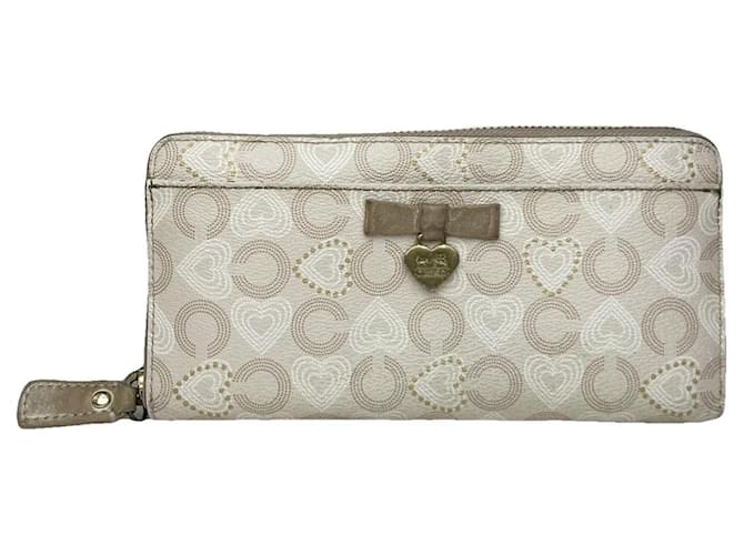 Portafoglio in pelle bianca Coach Cartable mini sierra Bianco