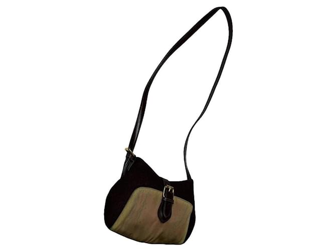 Borsa a mano in lana verde Etro