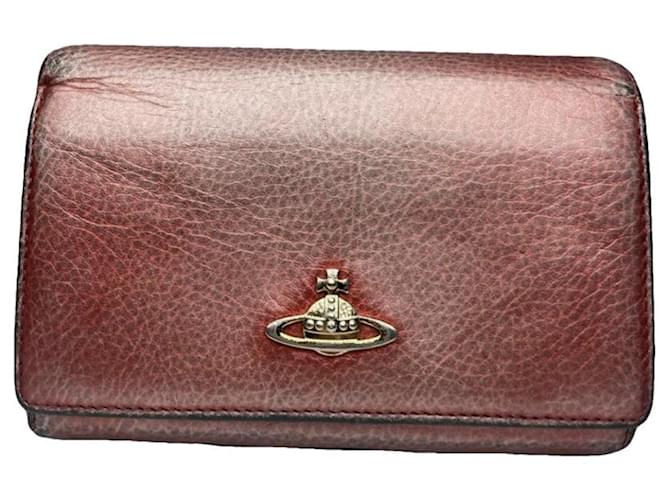 Portafoglio in pelle metallica Vivienne Westwood Metallico