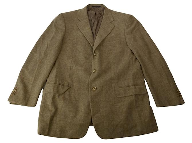 Ermenegildo Zegna Cappotto in lana marrone Zegna