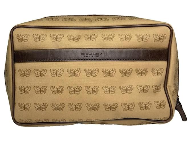 Clutch in cotone marrone Bottega Veneta