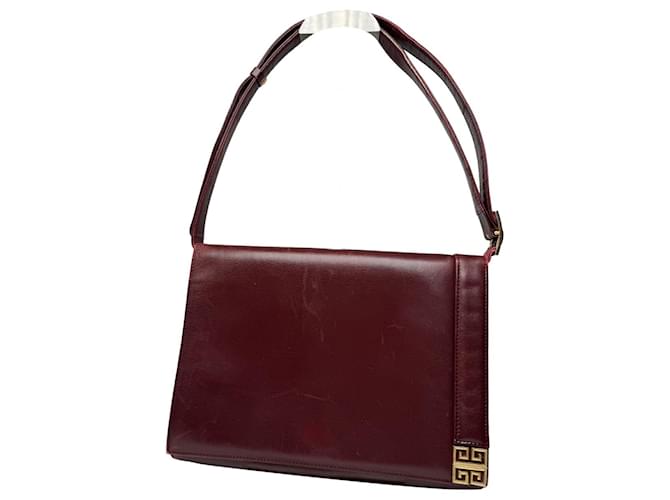 Borsa in pelle bordeaux 4G di Givenchy Bordò
