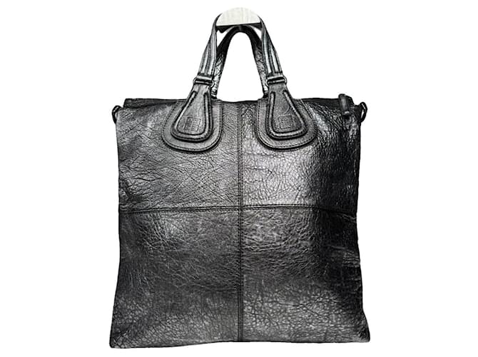Borsa in pelle argentata Givenchy Nightingale Argento