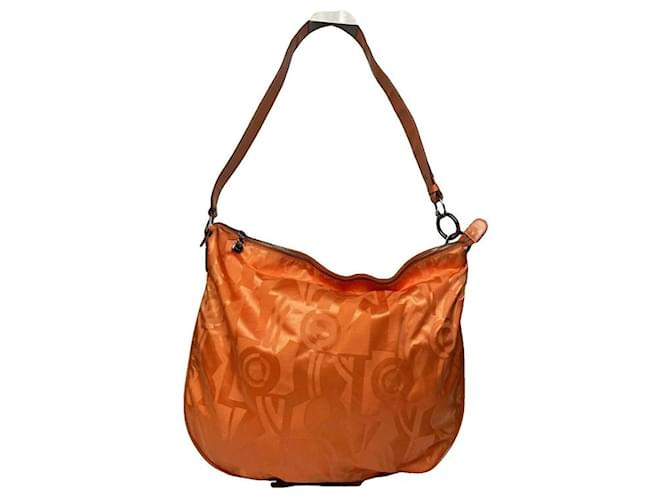 Borsa a mano in poliestere arancione Salvatore Ferragamo