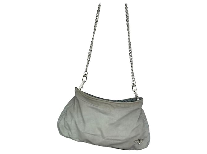 Borsa a mano in poliestere blu Bottega Veneta