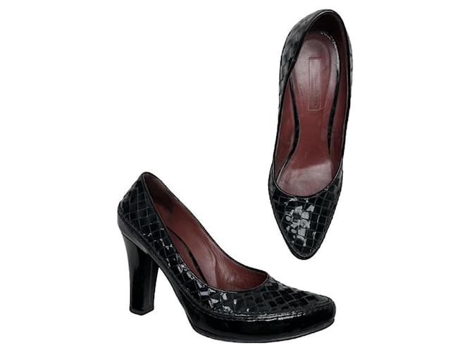 Bottega Veneta Tacco in Pelle Nera Nero