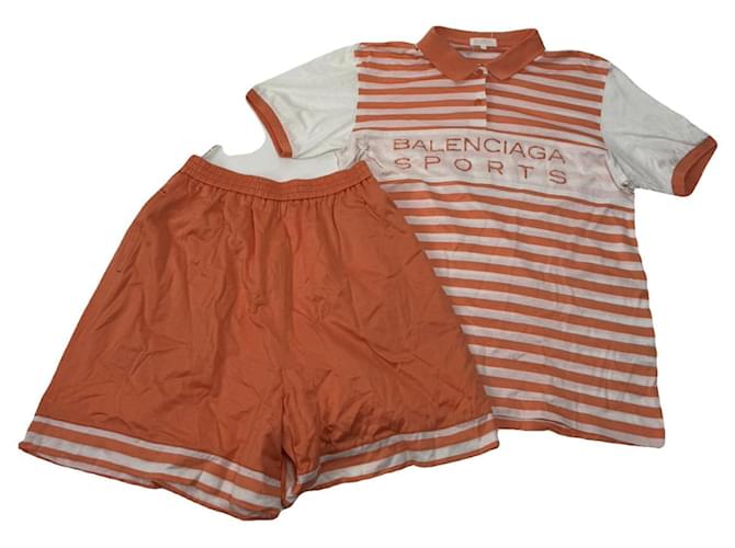 Maglieria in cotone arancione Balenciaga