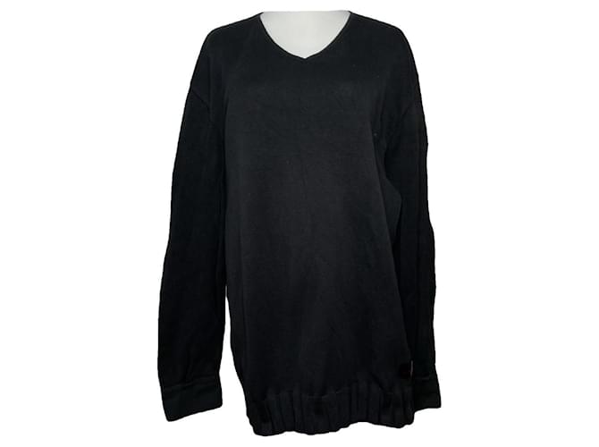 Maglione e Felpa in Cotone Nero di Moschino
