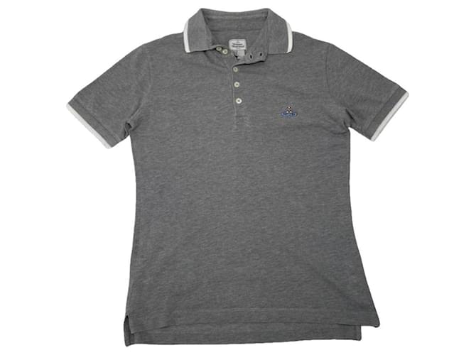 Polo in cotone grigio Vivienne Westwood