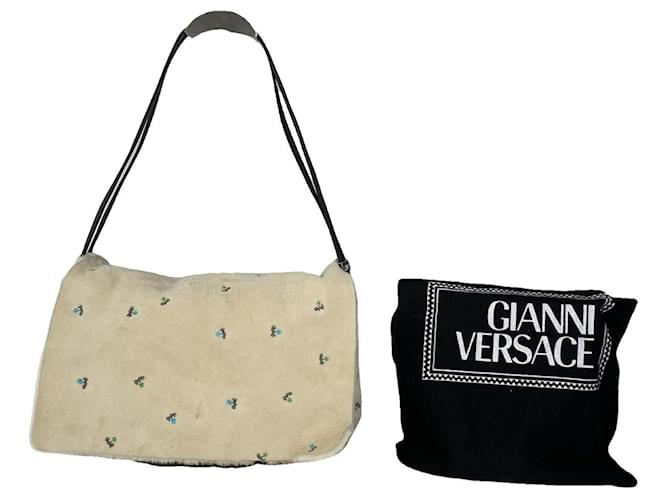 Borsa in lana beige Gianni Versace