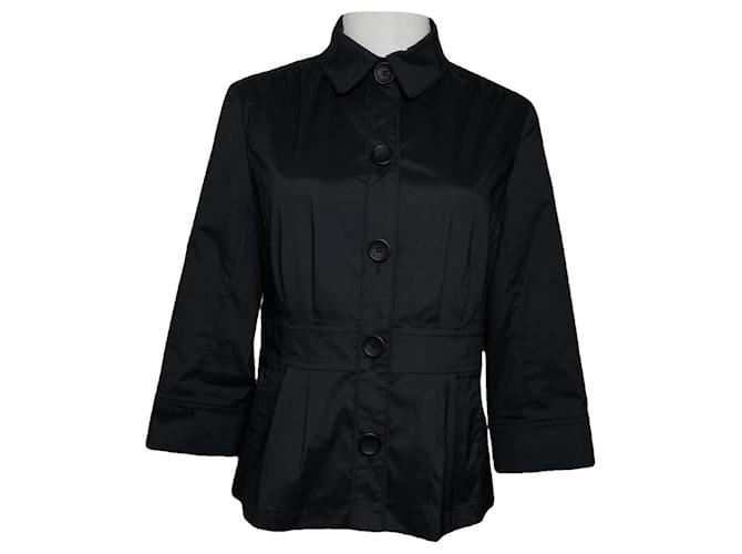 Courreges Trench in poliestere nero Courrèges