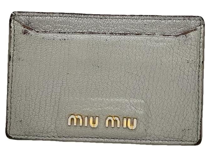 Borsa in pelle grigia Miu Miu Grigio